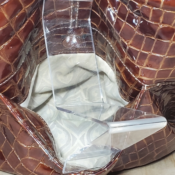 Brighton Brown Alligator Leather Hobo Bag - Picture 10 of 10